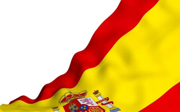 Spanya Bayrağı Spanya Krallığının Resmi Devlet Sembolü Kavram Web Spor — Stok fotoğraf