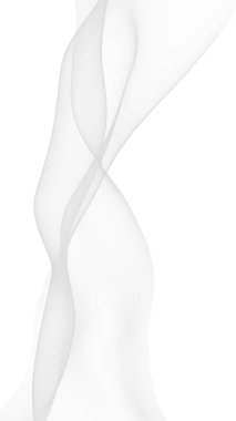 Beyaz soyut arka plan. Dalgalanan beyaz eşarp. Rüzgâr gibi esiyor. 3B illüstrasyon