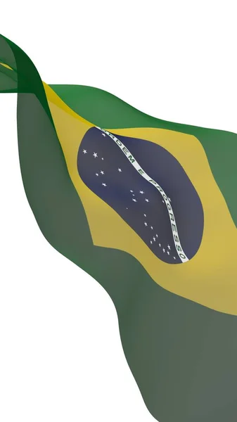 Drapeau Agitant Brésil Ordem Progresso Ordre Progrès Rio Janeiro Amérique — Photo