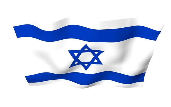 Vlag Van Israël Staatssymbool Van Staat Israël Een Blauwe Davidster — Stockfoto