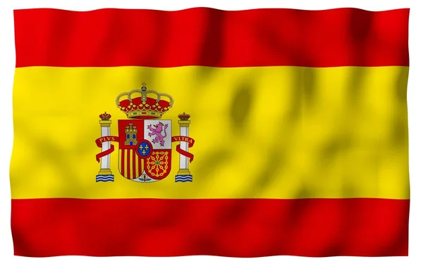 Flag Spain Official State Symbol Kingdom Spain Concept Web Sports — Stock Photo, Image