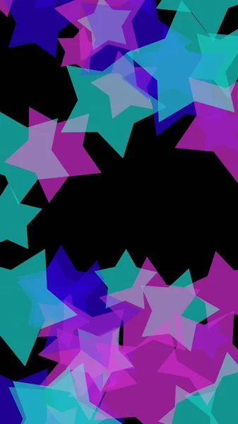 Разноцветные Полупрозрачные Звезды Тёмном Фоне Вертикальная Ориентация Изображения Иллюстрация — стоковое фото