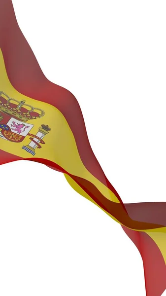 Σημαία Της Ισπανίας Επίσημο Κρατικό Σύμβολο Του Βασιλείου Της Ισπανίας — Φωτογραφία Αρχείου