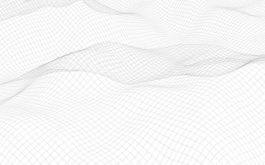 Beyaz arka planda soyut manzara. Siber uzay şebekesi. merhaba teknoloji ağı. 3d teknoloji illüstrasyon. 3d illüstrasyon