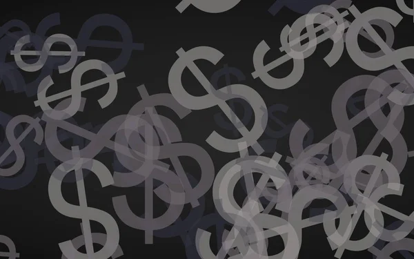 Gray Translucent Dollar Signs Dark Background Gray Tones Illustration — Stock Photo, Image