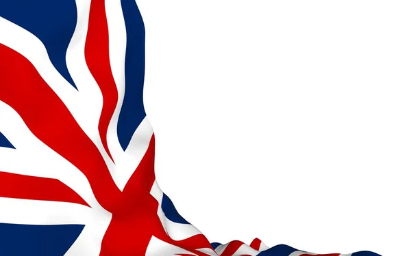 Flagge Des Großen Britanniens Schwenkend Britische Flagge Vereinigtes Königreich Großbritannien — Stockfoto