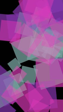 Koyu arkaplanda çok renkli yarı şeffaf altıgenler. Dikey görüntü yönlendirmesi. 3B illüstrasyon