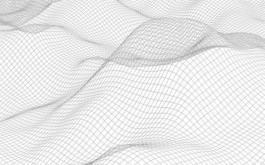 Beyaz arka planda soyut manzara. Siber uzay şebekesi. merhaba teknoloji ağı. 3d illüstrasyon