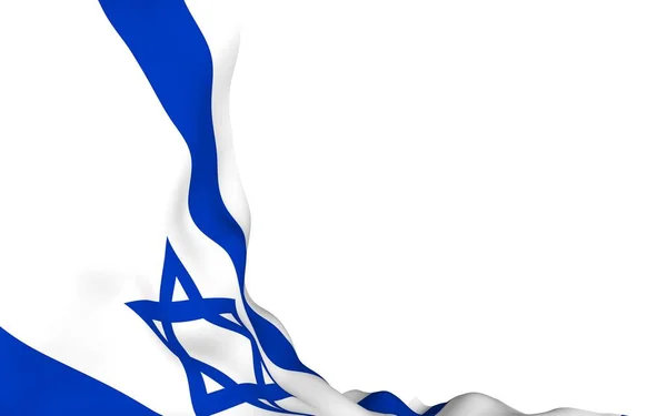 Bandera Israel Símbolo Estatal Del Estado Israel Una Estrella Azul — Foto de Stock