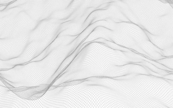 Paesaggio Astratto Sfondo Bianco Griglia Ciberspazio Rete Tech Illustrazione — Foto Stock