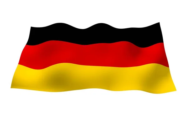 Deutschland Fahne Großformatige Illustration Staatssymbol Der Bundesrepublik Deutschland Rendering — Stockfoto