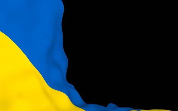 Vlag Van Oekraïne Een Donkere Achtergrond Nationale Vlag Staat Ensign — Stockfoto