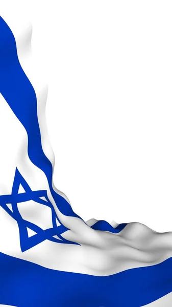 Vlag Van Israël Staatssymbool Van Staat Israël Een Blauwe Davidster — Stockfoto