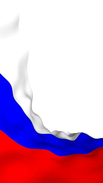 Mávající Vlajka Ruské Federace Národní Státní Symbol Ruska Ilustrace — Stock fotografie