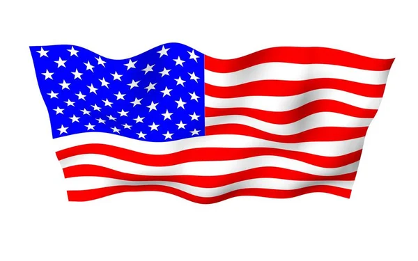 Waving Flag United States America Stars Stripes State Symbol Usa — Stock Photo, Image