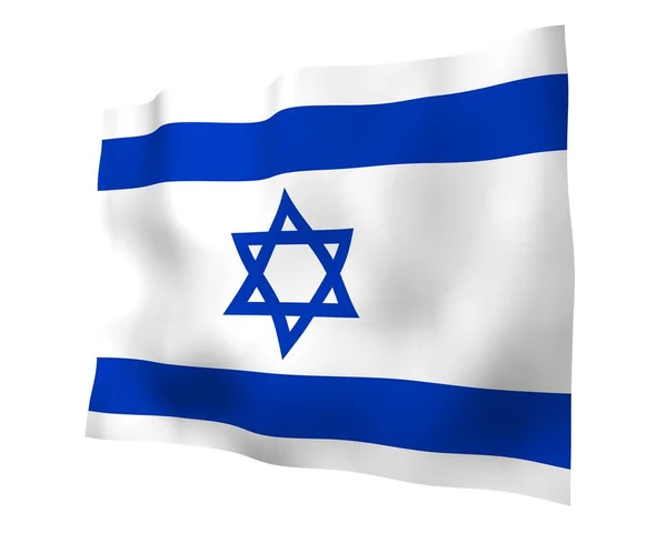 Bandera Israel Símbolo Estatal Del Estado Israel Una Estrella Azul —  Fotos de Stock