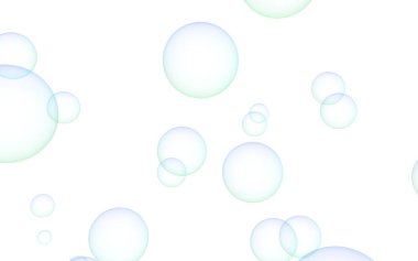 Mor kabarcıklar ile açık mavi renkli arka plan. Duvar kağıdı, doku mor balonlar. 3d illüstrasyon