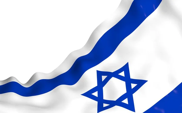 Vlag Van Israël Staatssymbool Van Staat Israël Een Blauwe Davidster — Stockfoto