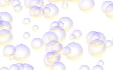 Mor kabarcıklar ile açık pastel renkli arka plan. Duvar kağıdı, doku mor balonlar. 3d illüstrasyon