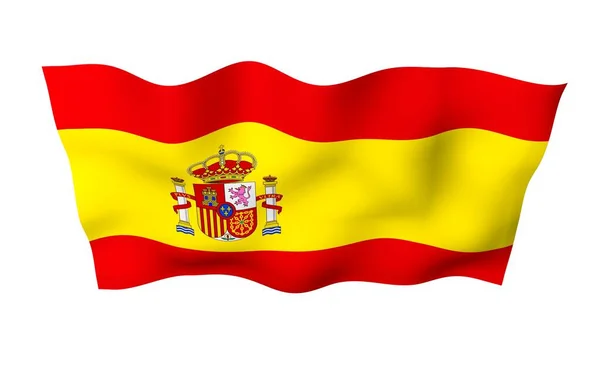 Spaniens Flagga Konungariket Spaniens Officiella Statssymbol Begreppet Webb Sportsidor Språkkurser — Stockfoto