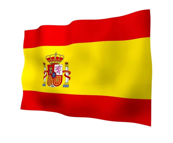 Die Flagge Spaniens Offizielles Staatssymbol Des Königreichs Spanien Konzept Web — Stockfoto