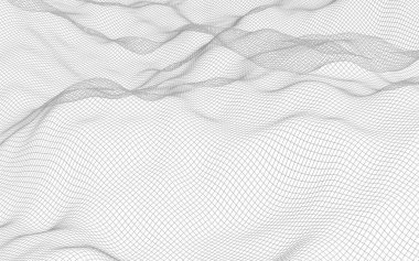 Beyaz arka planda soyut manzara. Siber uzay şebekesi. merhaba teknoloji ağı. 3d illüstrasyon