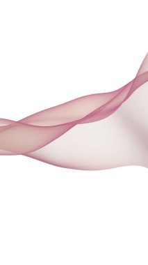 Soyut dalga. Eşarp. Beyaz arka planda parlak kurdele. Soyut duman. Raster hava desteği. Dikey görüntü yönlendirmesi. 3B illüstrasyon