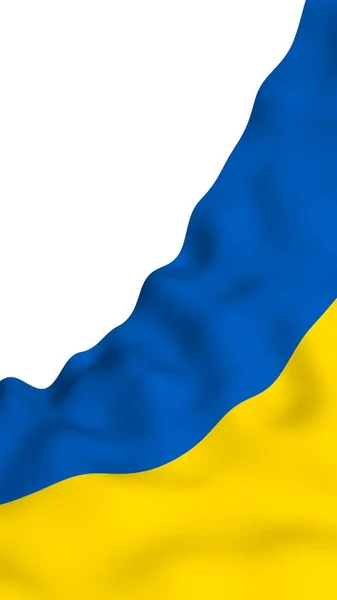 Drapeau Ukraine Sur Fond Blanc Drapeau National Enseigne État Bicolore — Photo