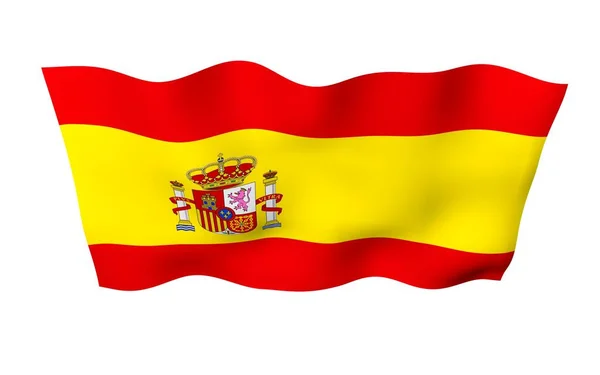 Spaniens Flagga Konungariket Spaniens Officiella Statssymbol Begreppet Webb Sportsidor Språkkurser — Stockfoto