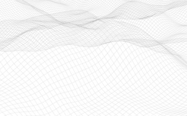 Beyaz arka planda soyut manzara. Siber uzay şebekesi. merhaba teknoloji ağı. 3d teknoloji illüstrasyon. 3d illüstrasyon