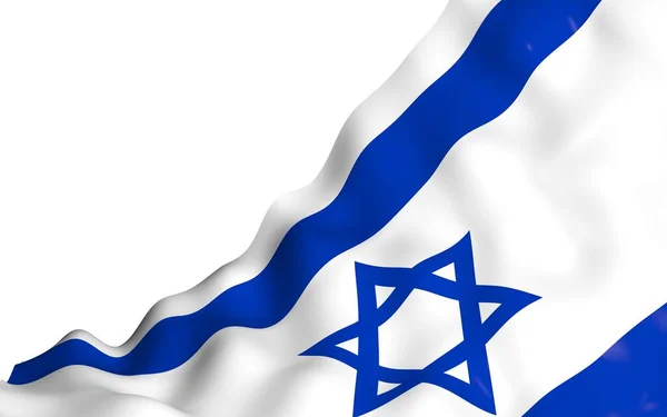 Bandera Israel Símbolo Estatal Del Estado Israel Una Estrella Azul — Foto de Stock