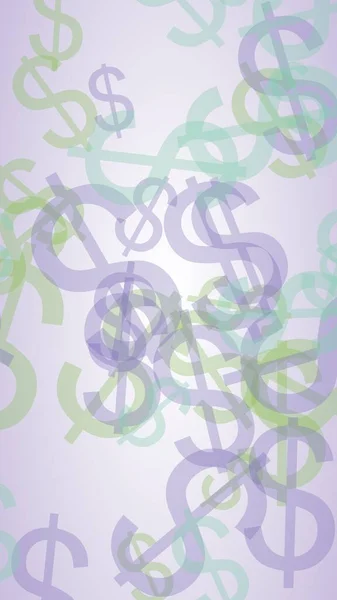 Многоцветные Полупрозрачные Долларовые Знаки Белом Фоне Иллюстрация — стоковое фото
