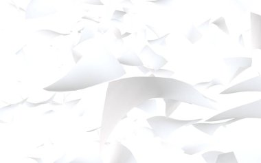 Uçan kağıtlar beyaz arka planda izole edilmiş. Soyut para havada uçuşuyor. 3d illüstrasyon