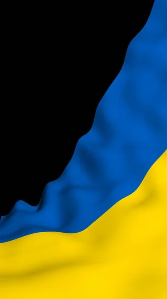 Drapeau Ukraine Sur Fond Sombre Drapeau National Enseigne État Bicolore — Photo