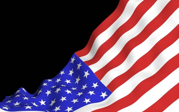 Размахивая Флагом Соединенных Штатов Америки Тёмном Фоне Звезды Полосы Государственный — стоковое фото