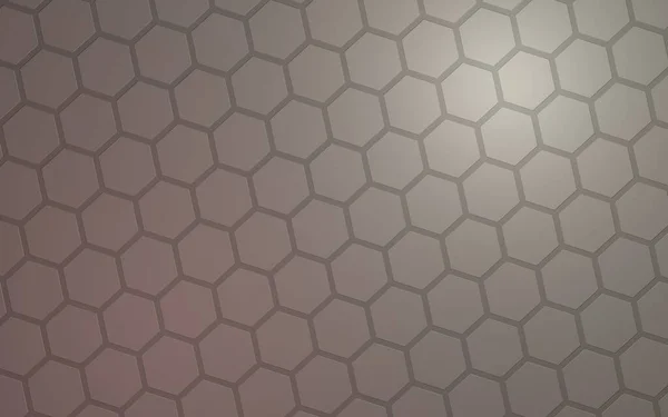 Honeycomb Color Lighting Gray Background Perspective View Polygon Look Honeycomb — Stock Photo, Image