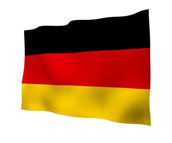 Deutschland Fahne Großformatige Illustration Staatssymbol Der Bundesrepublik Deutschland Rendering — Stockfoto