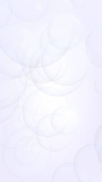 Abstraktní Bílé Pozadí Backdrop Světle Průhlednými Bublinami Svislá Orientace Ilustrace — Stock fotografie