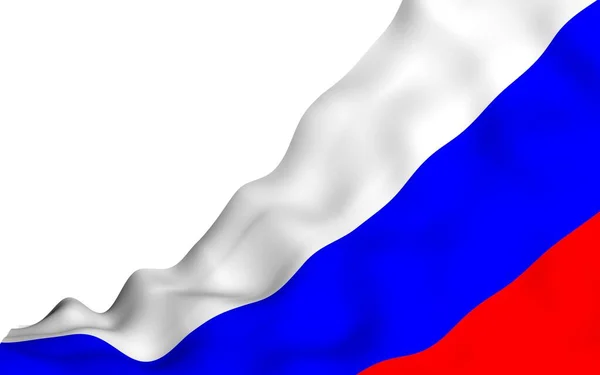 Sventola Bandiera Della Federazione Russa National Simbolo Statale Della Russia — Foto Stock