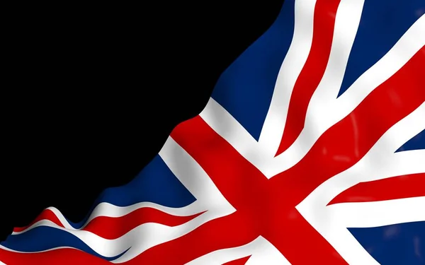 Waving Flag Great Britain Dark Background British Flag United Kingdom — Stock Photo, Image