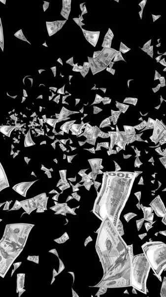 Που Φέρουν Τραπεζογραμματίων Δολαρίων Απομονωθεί Σκούρο Φόντο Χρήματα Που Φέρουν — Φωτογραφία Αρχείου