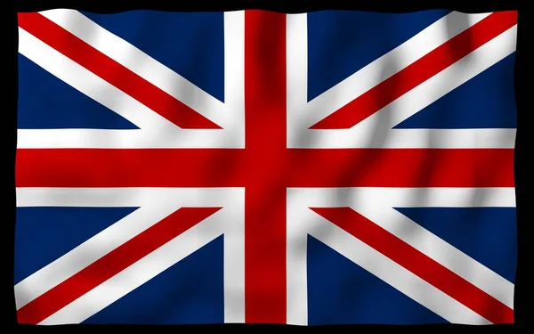 Drapeau Agitant Grande Bretagne Sur Fond Sombre Drapeau Britannique Royaume — Photo