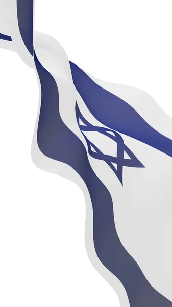 Die Flagge Israels Staatssymbol Des Staates Israel Ein Blauer Davidstern — Stockfoto