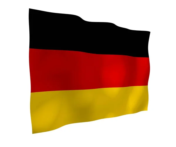 Deutschland Fahne Großformatige Illustration Staatssymbol Der Bundesrepublik Deutschland Rendering — Stockfoto