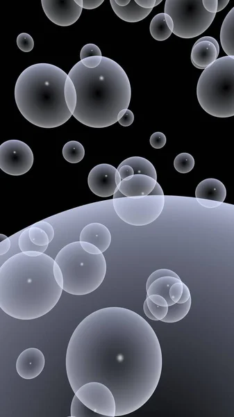 Tmavé Pozadí Světlé Bubliny Tapety Textura Balónky Ilustrace — Stock fotografie