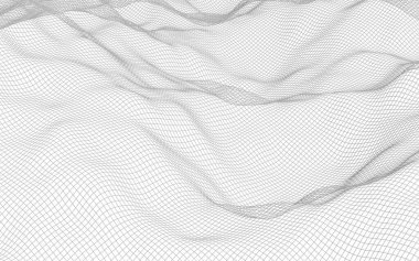 Beyaz arka planda soyut manzara. Siber uzay şebekesi. merhaba teknoloji ağı. 3d illüstrasyon