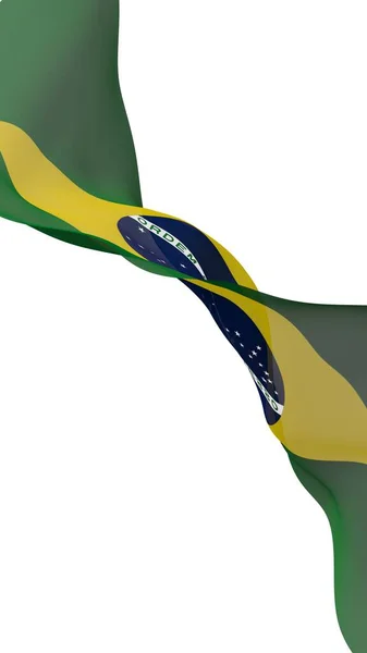 Flagge Brasiliens Schwenkend Ordem Progresso Ordnung Und Fortschritt Rio Janeiro — Stockfoto