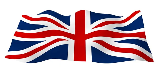 Nagy Britannia Hullámzó Zászlaja Brit Zászló Egyesült Királyság Nagy Britannia — Stock Fotó