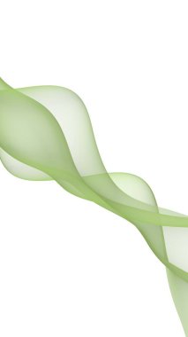 Soyut dalga. Eşarp. Beyaz arka planda parlak kurdele. Soyut duman. Raster hava desteği. Dikey görüntü yönlendirmesi. 3B illüstrasyon