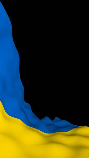 Drapeau Ukraine Sur Fond Sombre Drapeau National Enseigne État Bicolore — Photo